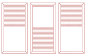 Plissee und Jalousien Sichtschutz mit Aussicht